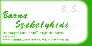 barna szekelyhidi business card